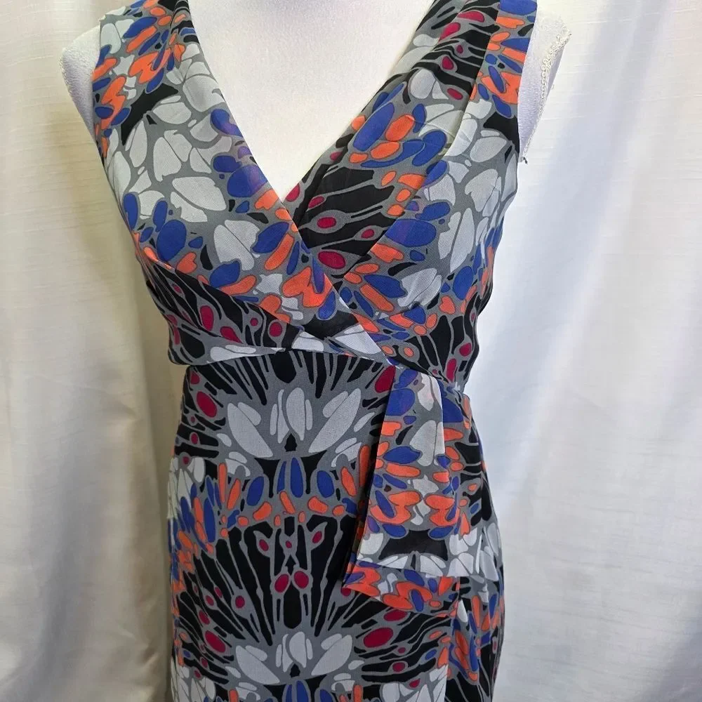 Banana Republic Sleeveless Abstract Print Sheath Dress Size 2
